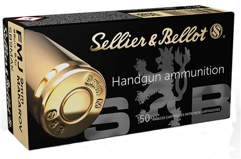 full metal jacket- 50 rounds per box|Sellier & Bellot .